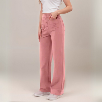 Léa | Pantalon Taille Haute Élastique