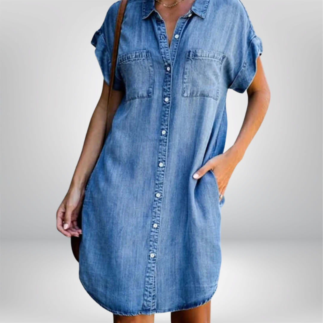 Agata - Robe Décontractée en Denim