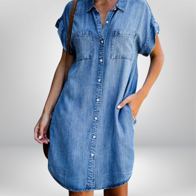 Agata - Robe Décontractée en Denim