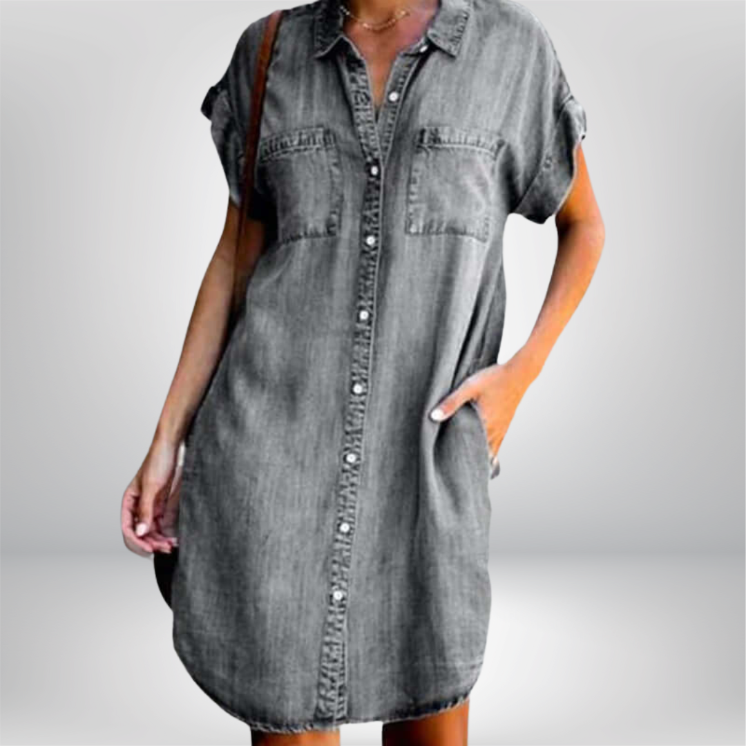 Agata - Robe Décontractée en Denim