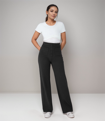 Léa | Pantalon Taille Haute Élastique