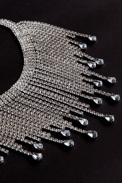 Collier en Cristal Cascade Isadora Argent