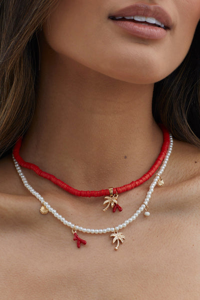 Collier de Plage en Perles de Tahiti Sunset Or