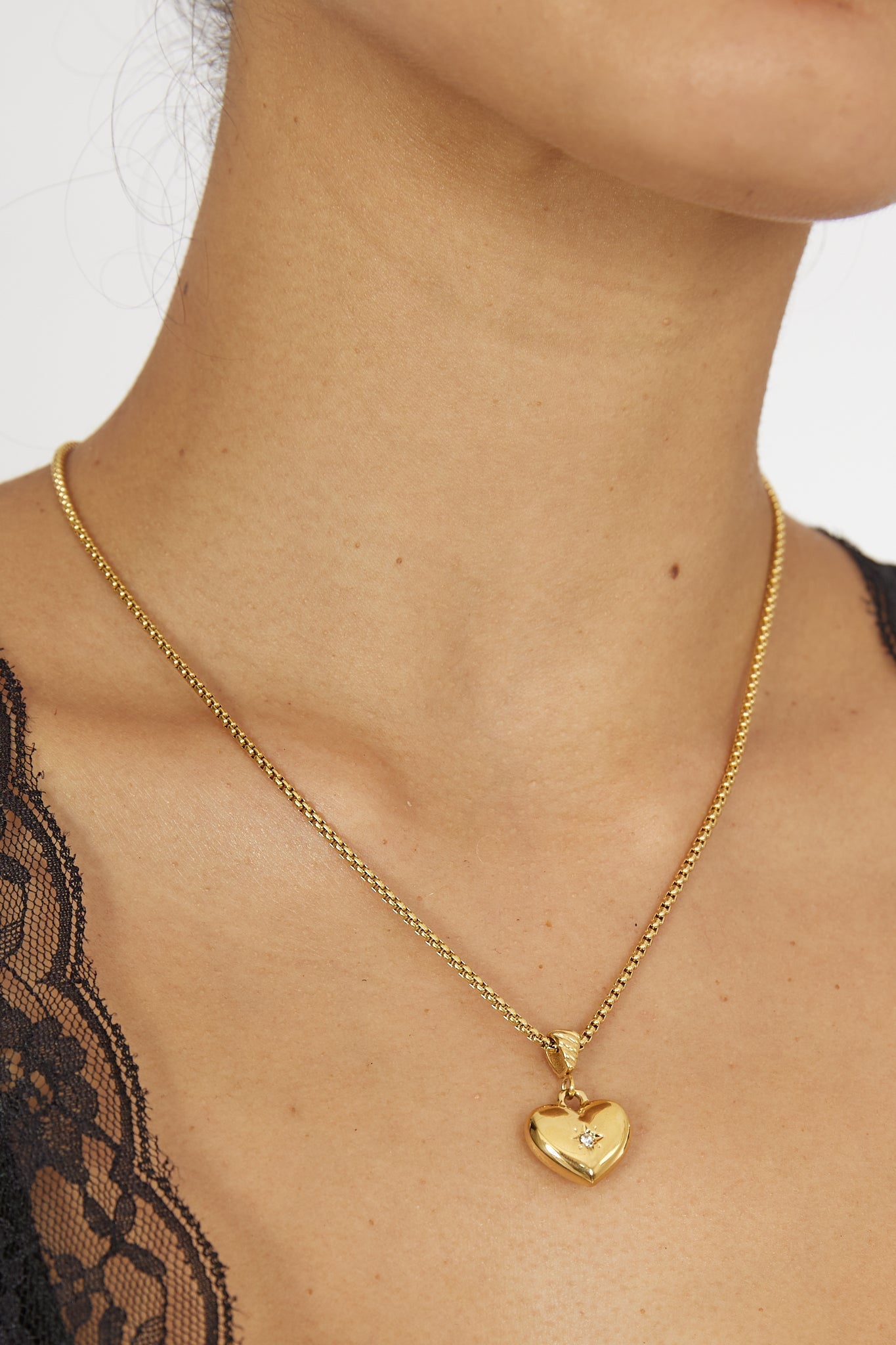 Collier Pendentif Cœur Gonflé Cora Or