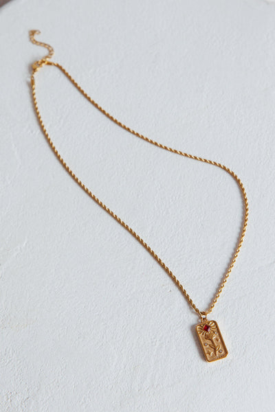 Collier Pendentif Chaîne en Corde Ida Or