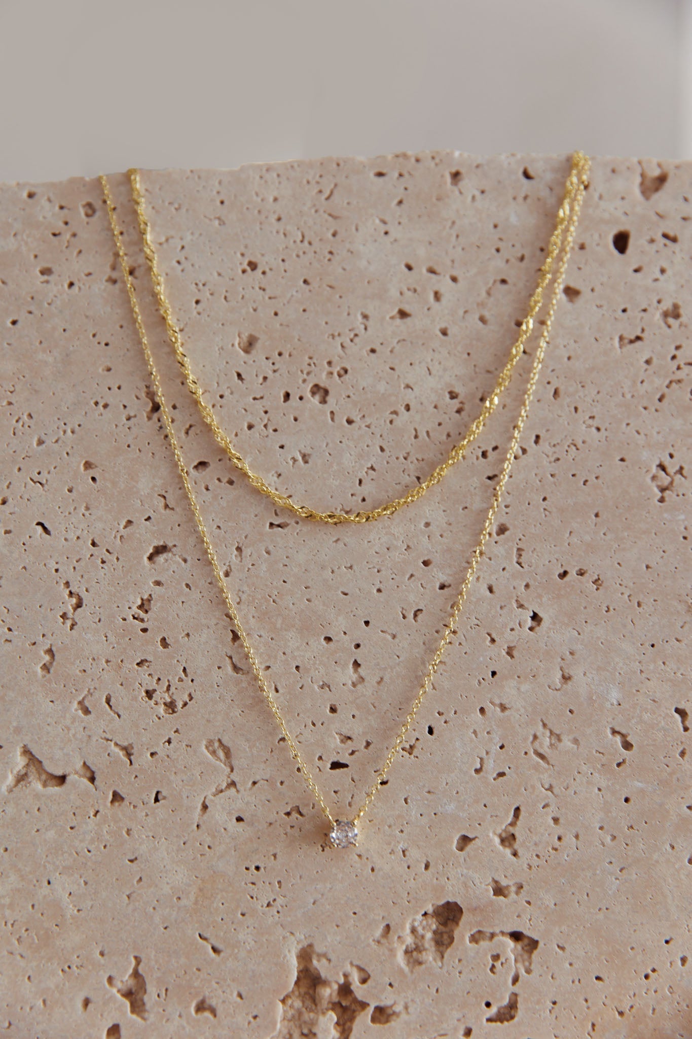 Collier Pendentif en Cristal Sarai Or