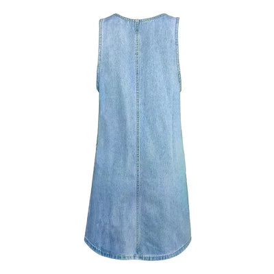 Malwina - Robe d'Été Pratique et Légère en Denim