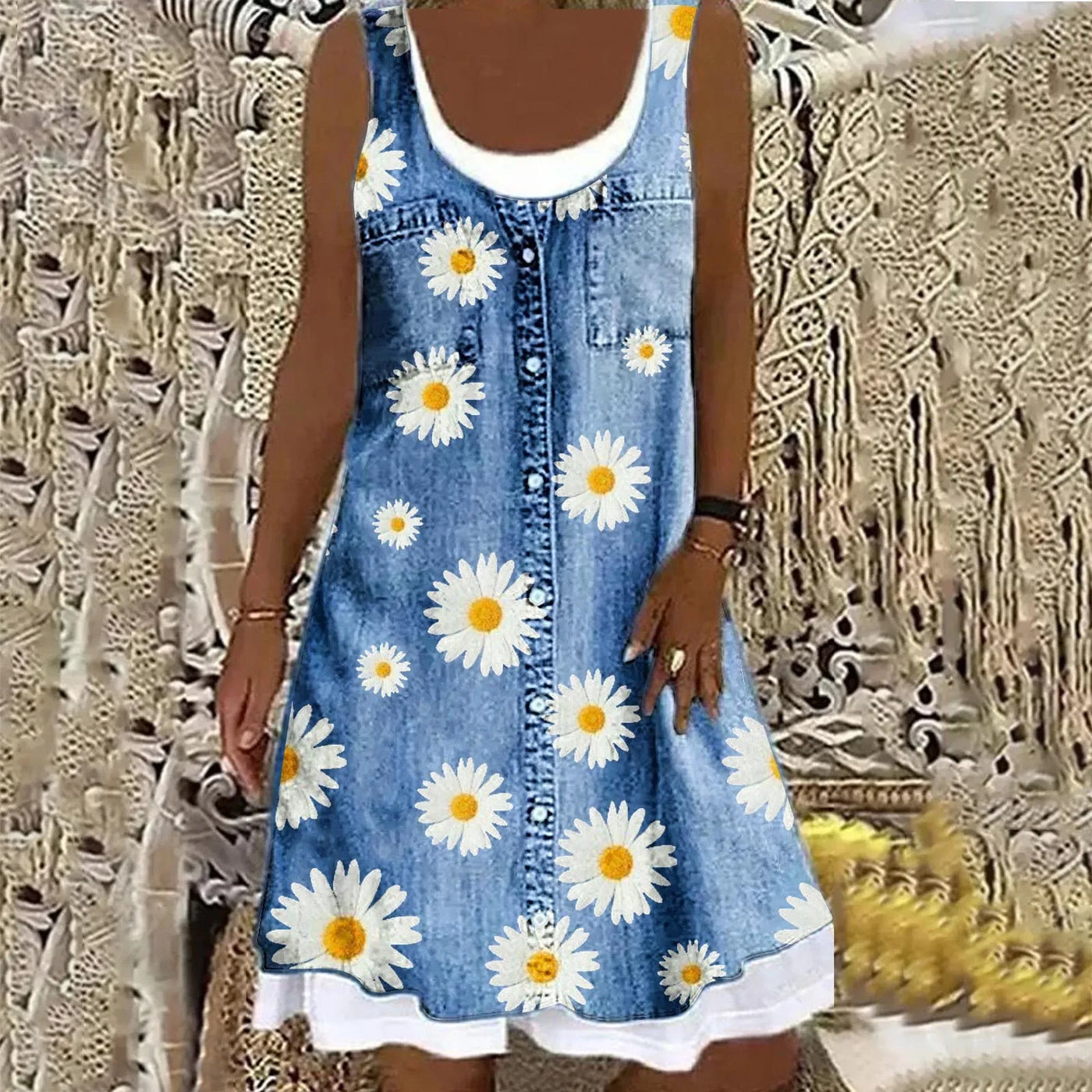 Natasza - Robe en Denim Doux et Élégant