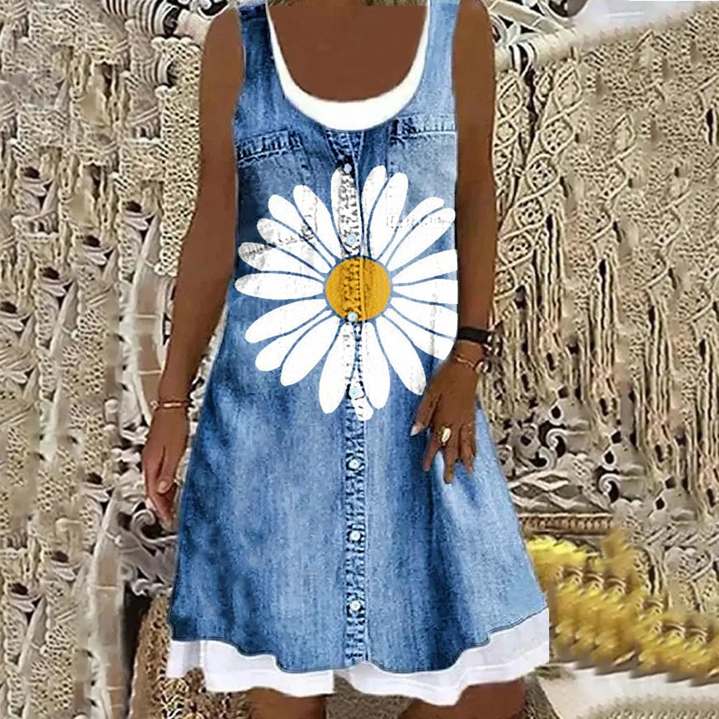 Natasza - Robe en Denim Doux et Élégant
