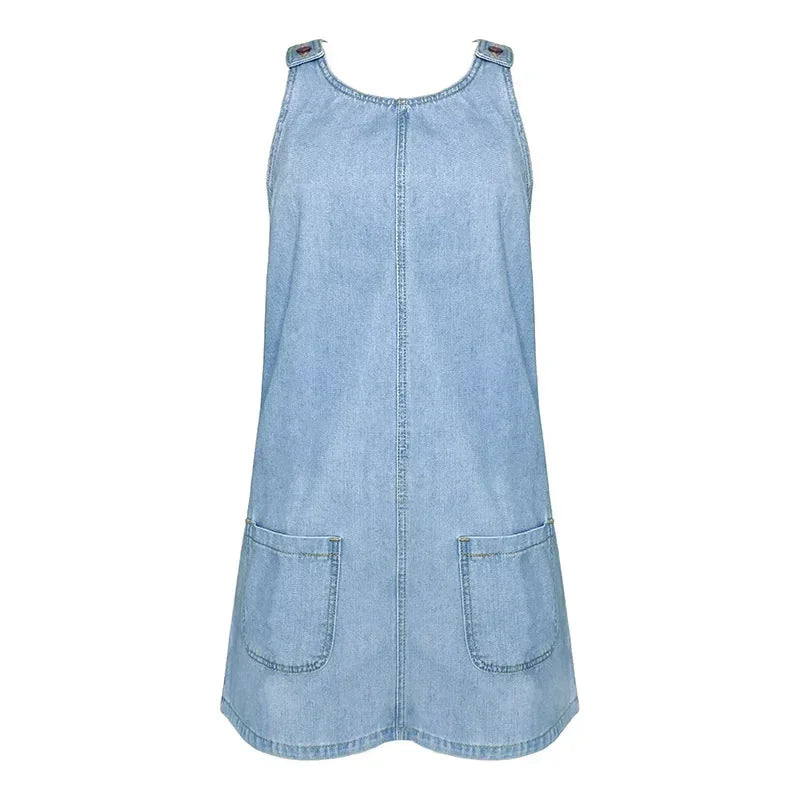 Malwina - Robe d'Été Pratique et Légère en Denim
