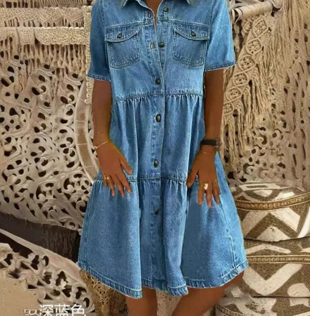 Ludmiła - Robe en Denim Boho