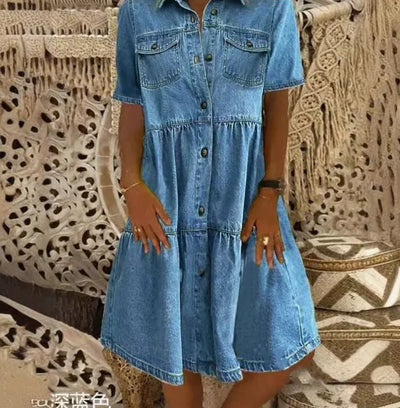 Ludmiła - Robe en Denim Boho