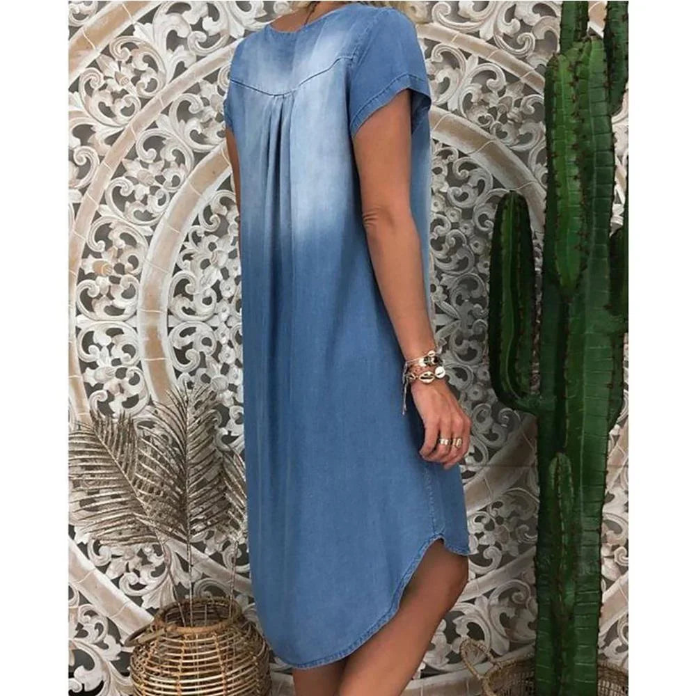 Alicja - Robe d'Été Décontractée en Denim